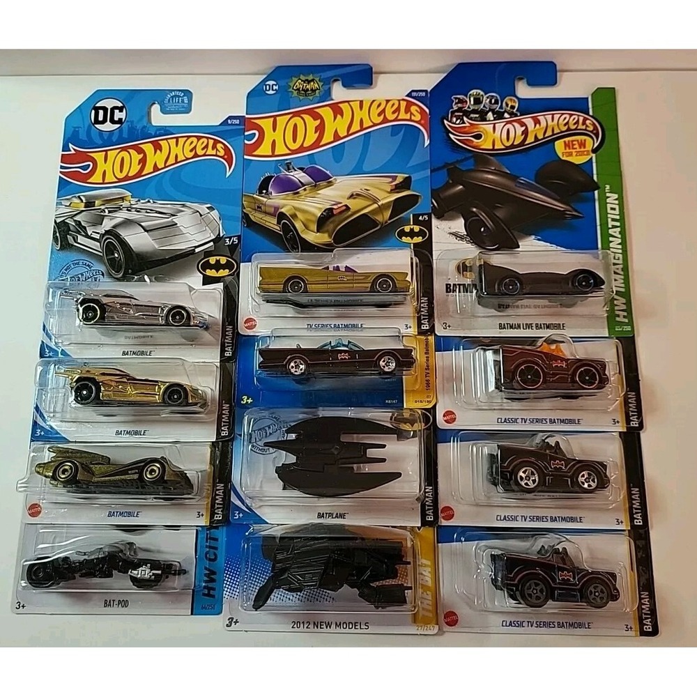 Hot Wheels Batmobile's Lot of 12‎ Versions